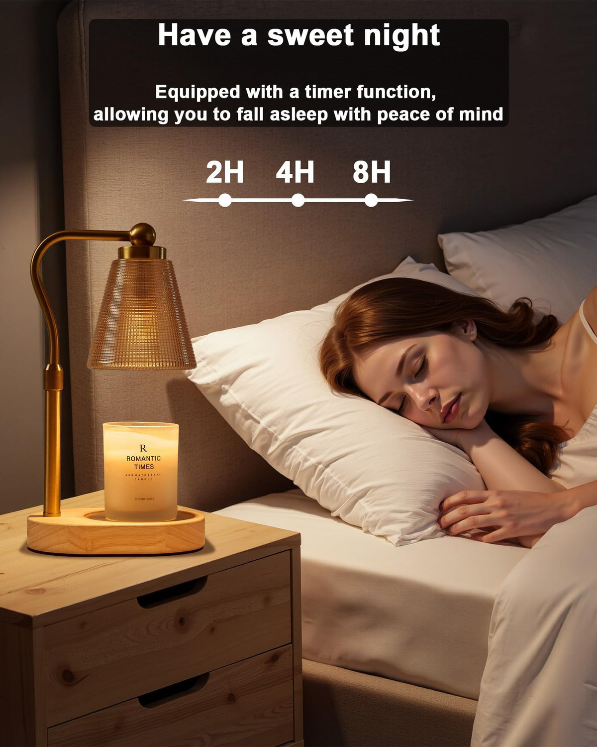 HONGZZI candle warmer lamp includes replacement bulbs for uninterrupted glow