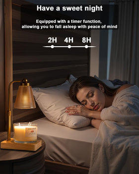 HONGZZI gold finish lamp adds modern flair to decor.
