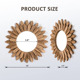 Honiway 12 inch mirror includes anchors and screws for easy hanging.