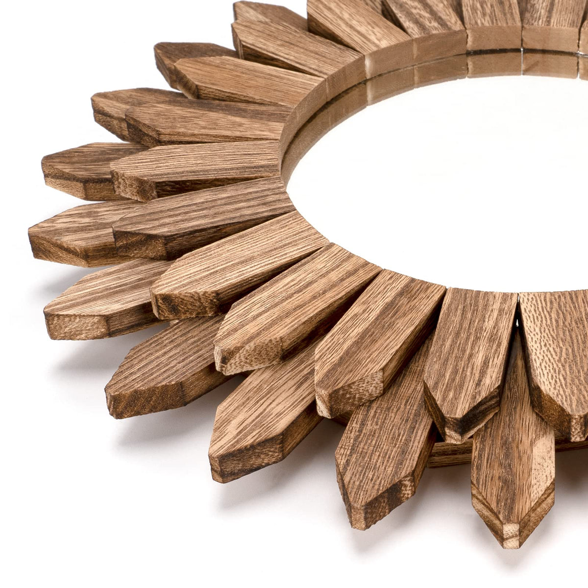 Honiway handmade shabby chic wood frame mirror for rustic spaces.