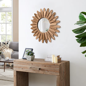 Honiway easy-hang mirror includes anchors and screws for quick mounting