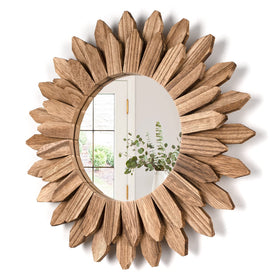 Honiway sunburst 12-inch carbonized black mirror ideal for entryways.