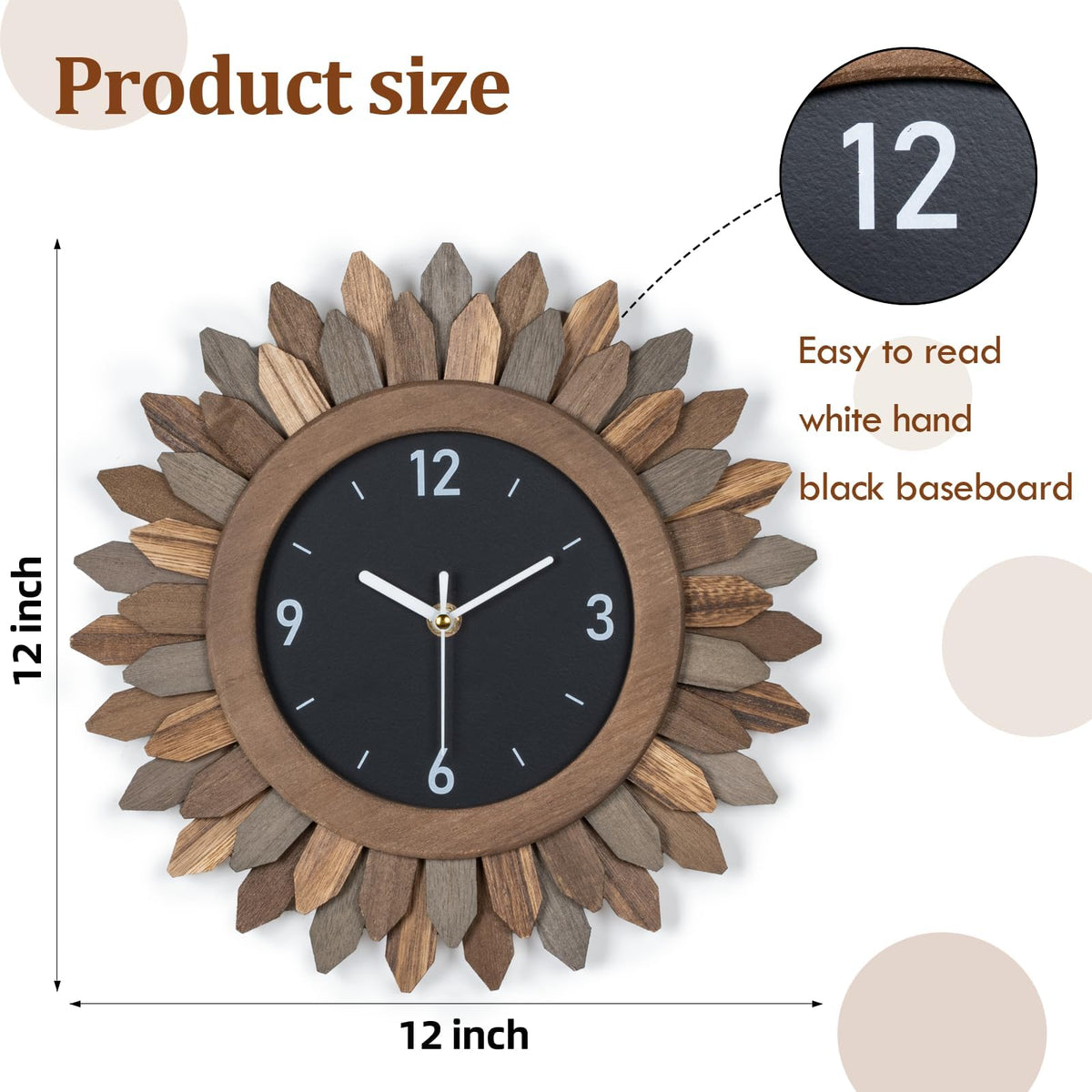 Honiway boho sunburst design emphasizes focal point in living spaces.