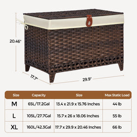 Honjourai kid-friendly room storage trunk for toys and clutter.