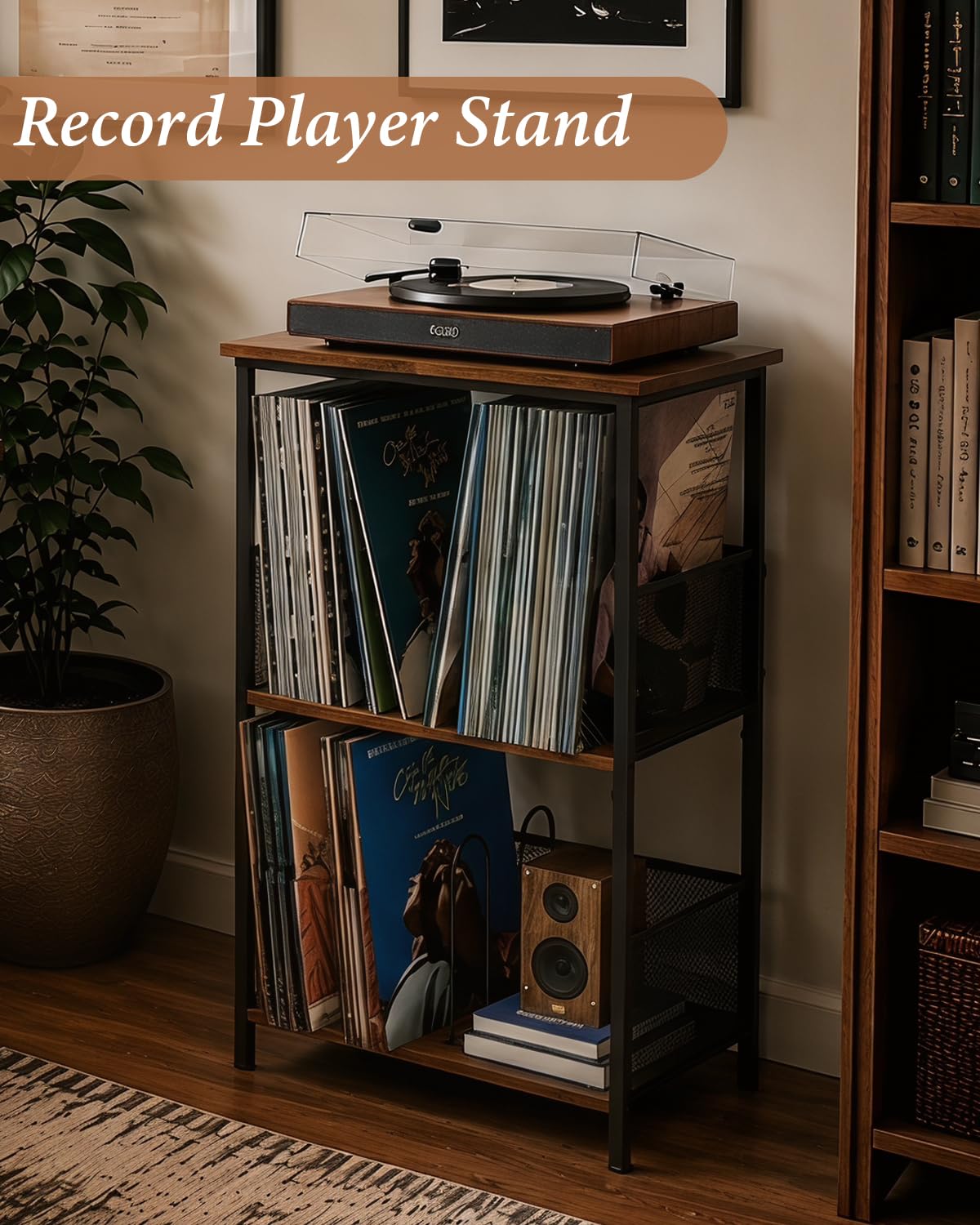 Honkazita record-player-stand-bedroom-living-room versatile furniture choice.