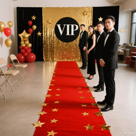 HONKKTHY durable runner works well for indoor and outdoor event decor.