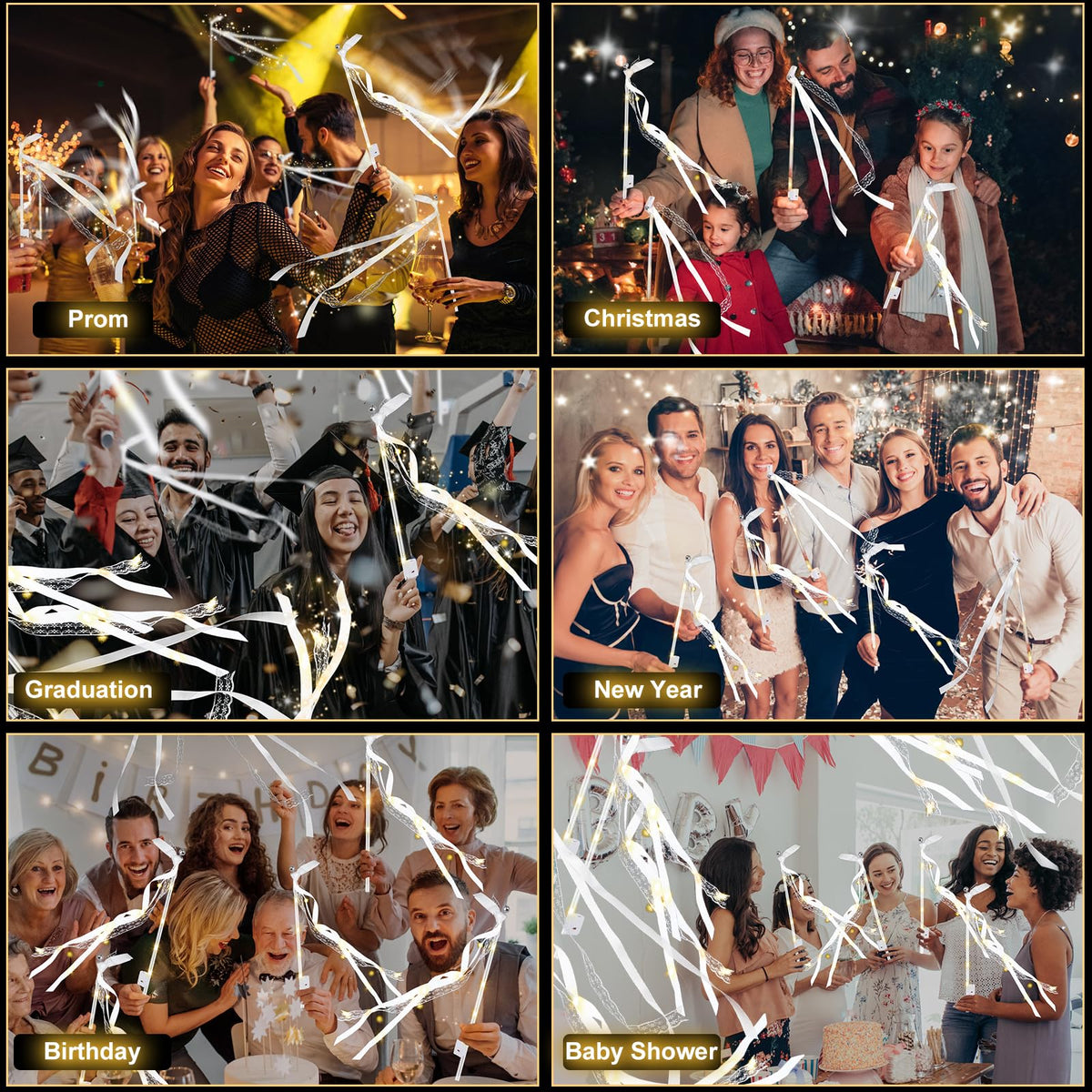 HONLYNE glow-in-dark wedding wands enhance long send-offs and photo moments.