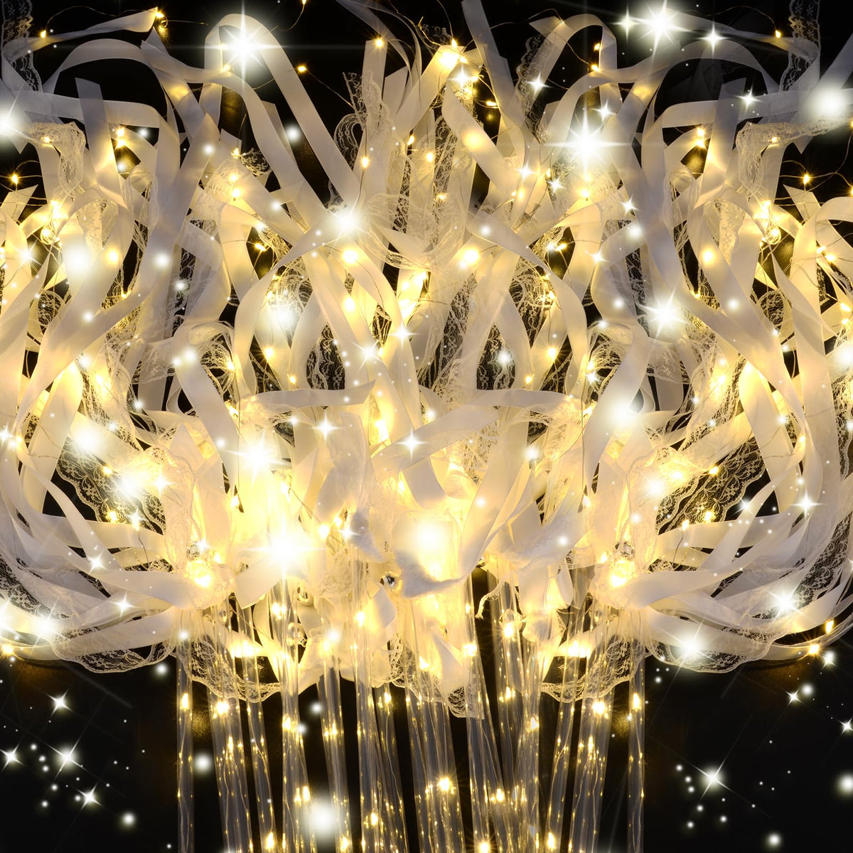 HONLYNE light-up wand for weddings with warm LEDs enhances festive reception lighting.