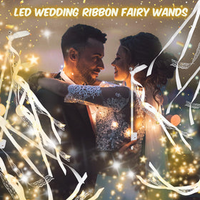 HONLYNE warm white LED wand with ribbons for elegant wave effects.