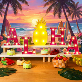 Honoson Aloha LED letters illuminate spaces with inviting glow, batteries not included
