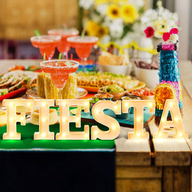 Honoson Fiesta LED Letters Sign festive decor for joyful celebrations