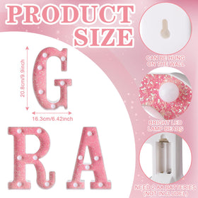 Honoson Grad 2026 pink LED sign for decorative display and backdrop.