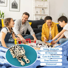 Honoson snow leopard mini sculpture engages kids and adults in creative display.