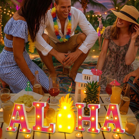 Honoson LED letters brighten mantels, shelves, and dining setups with subtle warmth