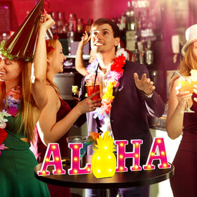 Honoson LED Aloha letters illuminate indoor or outdoor spaces gracefully