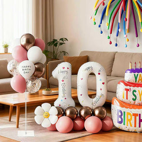 HONTUU clear design complements colorful balloons for elegant displays.
