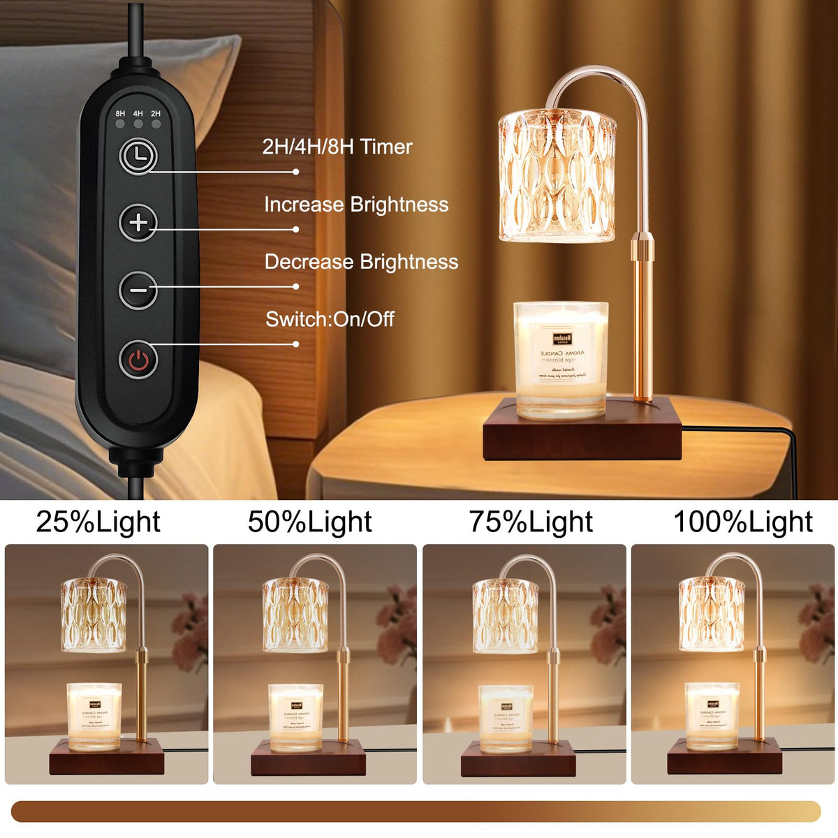 Honvinor adjustable-height stand fits various jar sizes for versatile use.