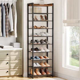 HOOBRO 10-tier full capacity display keeps 18-20 pairs organized.