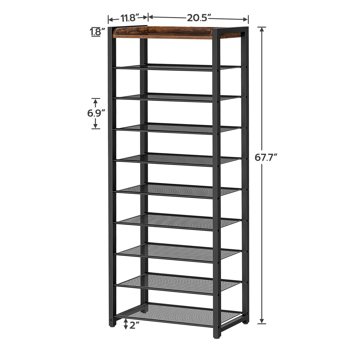 HOOBRO versatile storage rack for bags or boxes beyond shoes.