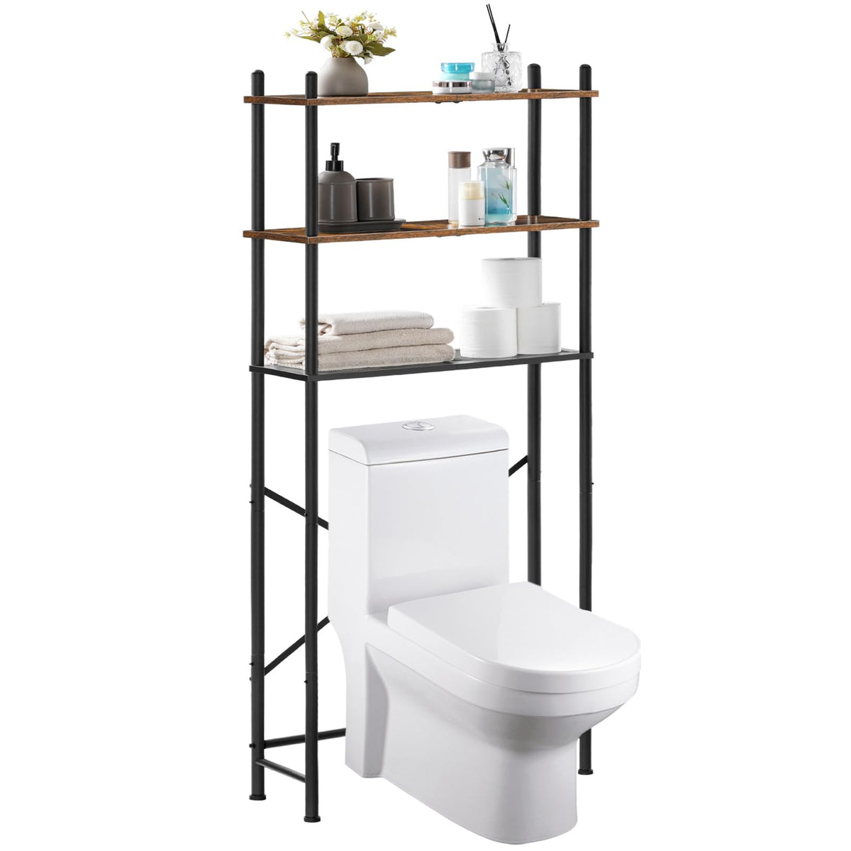 HOOBRO 25-inch length fits beside most toilets for efficient organization
