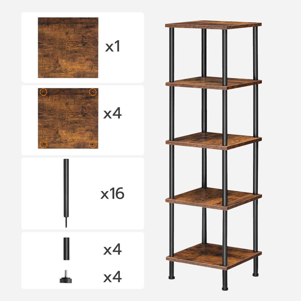 HOOBRO corner shelf suits small spaces in kitchens and offices.