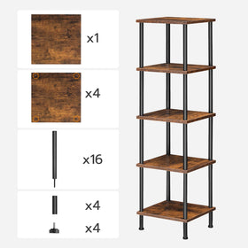 HOOBRO corner shelf suits small spaces in kitchens and offices.