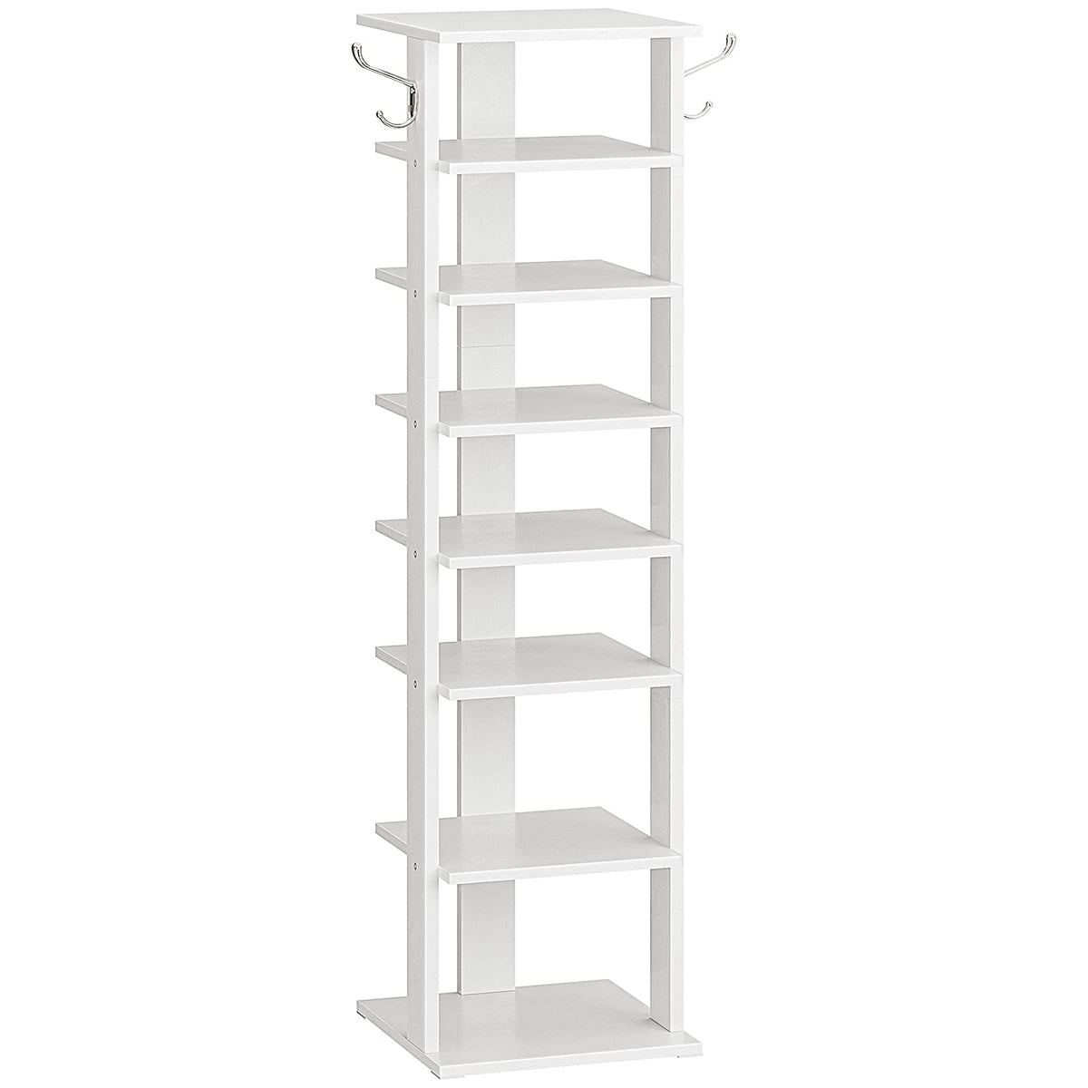 HOOBRO 8-tier vertical shoe rack keeps shoes neatly organized in a compact footprint.