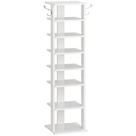 HOOBRO 8-tier vertical shoe rack keeps shoes neatly organized in a compact footprint.