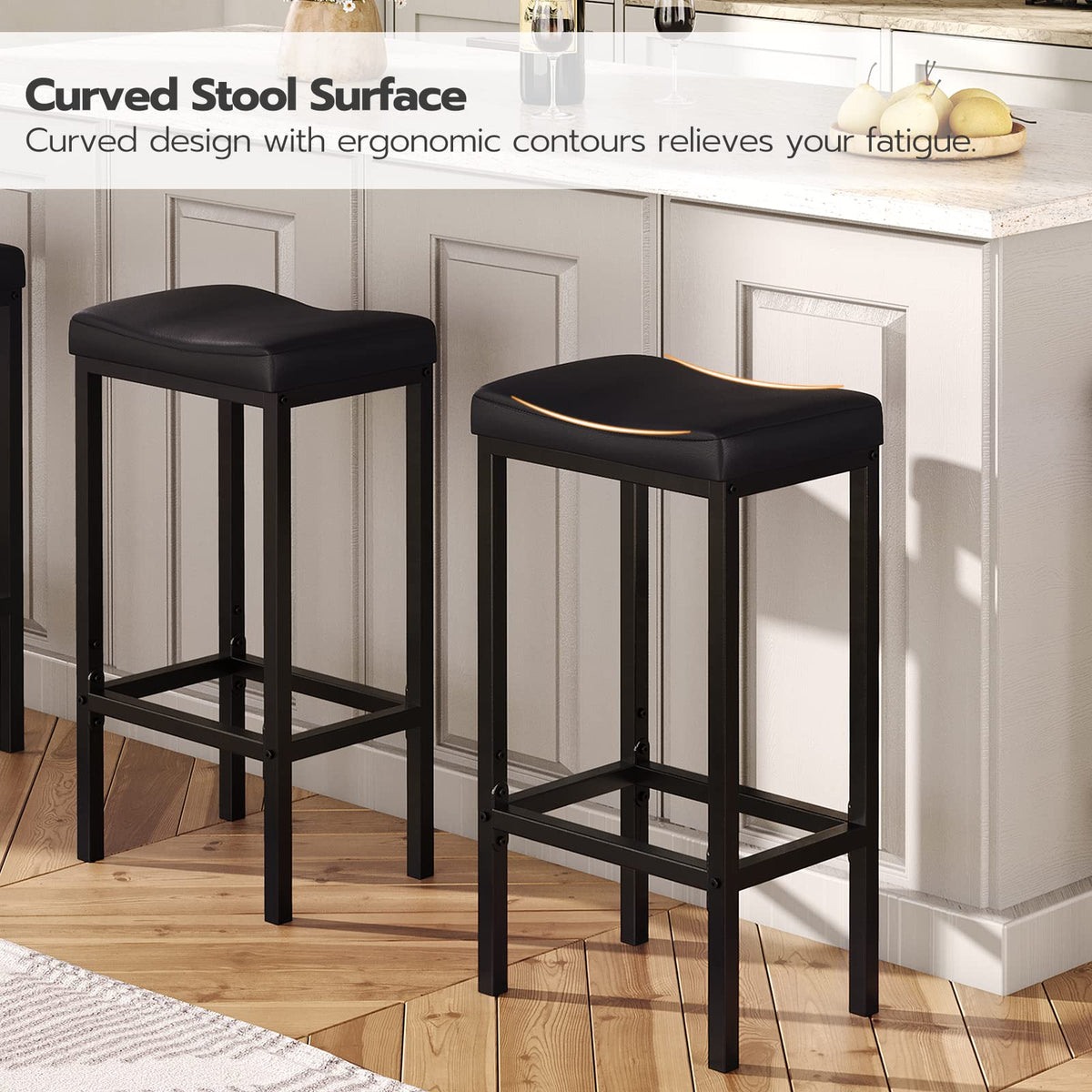 HOOBRO bar stools sturdy design supports up to 265 lb