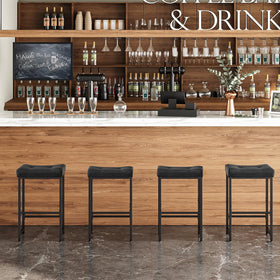 HOOBRO stool with four adjustable feet to prevent slipping on floors.