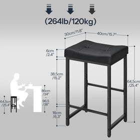 HOOBRO bar stool in counter height design with modern look.