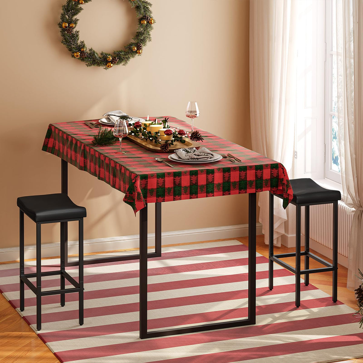 HOOBRO bar stools fit 34–40 inch tables for versatile kitchen setups