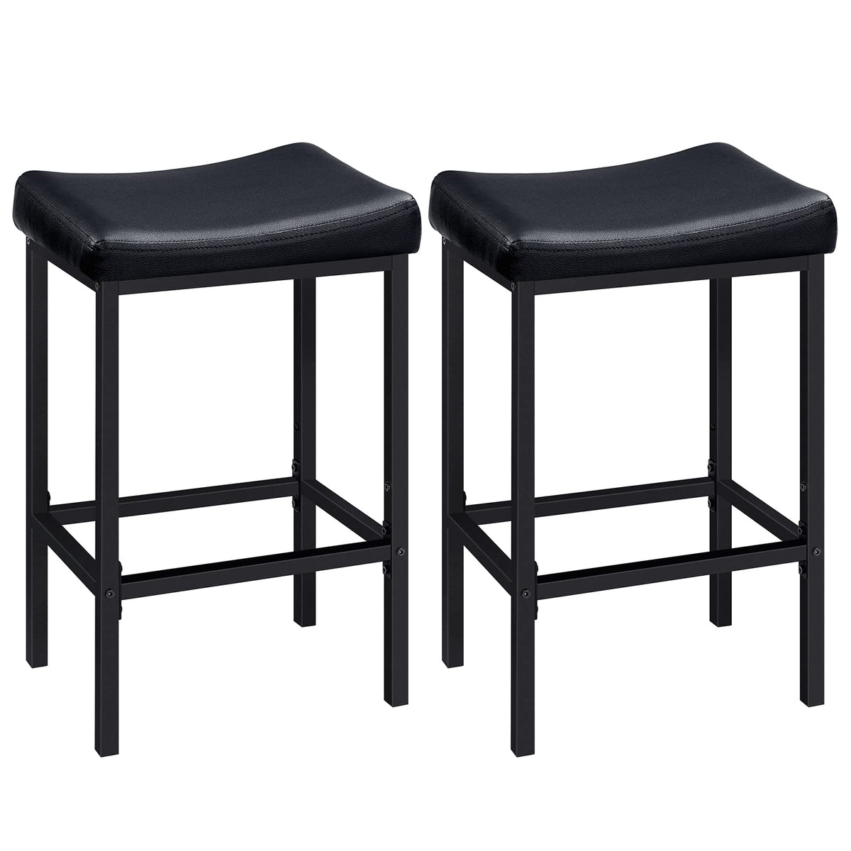 HOOBRO bar stools with saddle seat curved surface offer comfortable seating at the counter