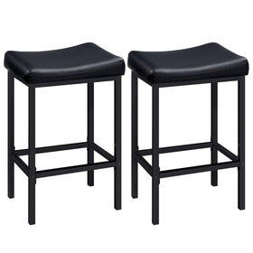 HOOBRO bar stools with saddle seat curved surface offer comfortable seating at the counter