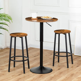 HOOBRO bar stools set 2 compact storage-ready for small spaces