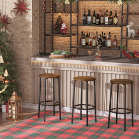 HOOBRO bar stools set 2 dining kitchen versatile seating