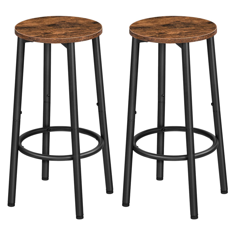 HOOBRO bar stools set 2 top view in a compact kitchen
