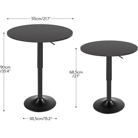 HOOBRO bar table particleboard top with smooth finish for easy cleaning.