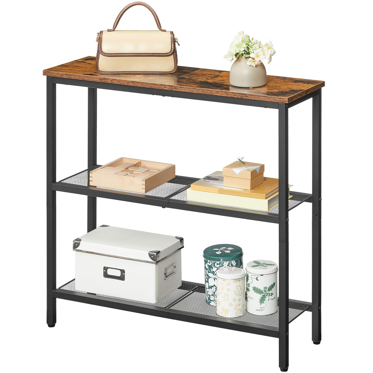 HOOBRO bedroom display table adds charm in a small space.
