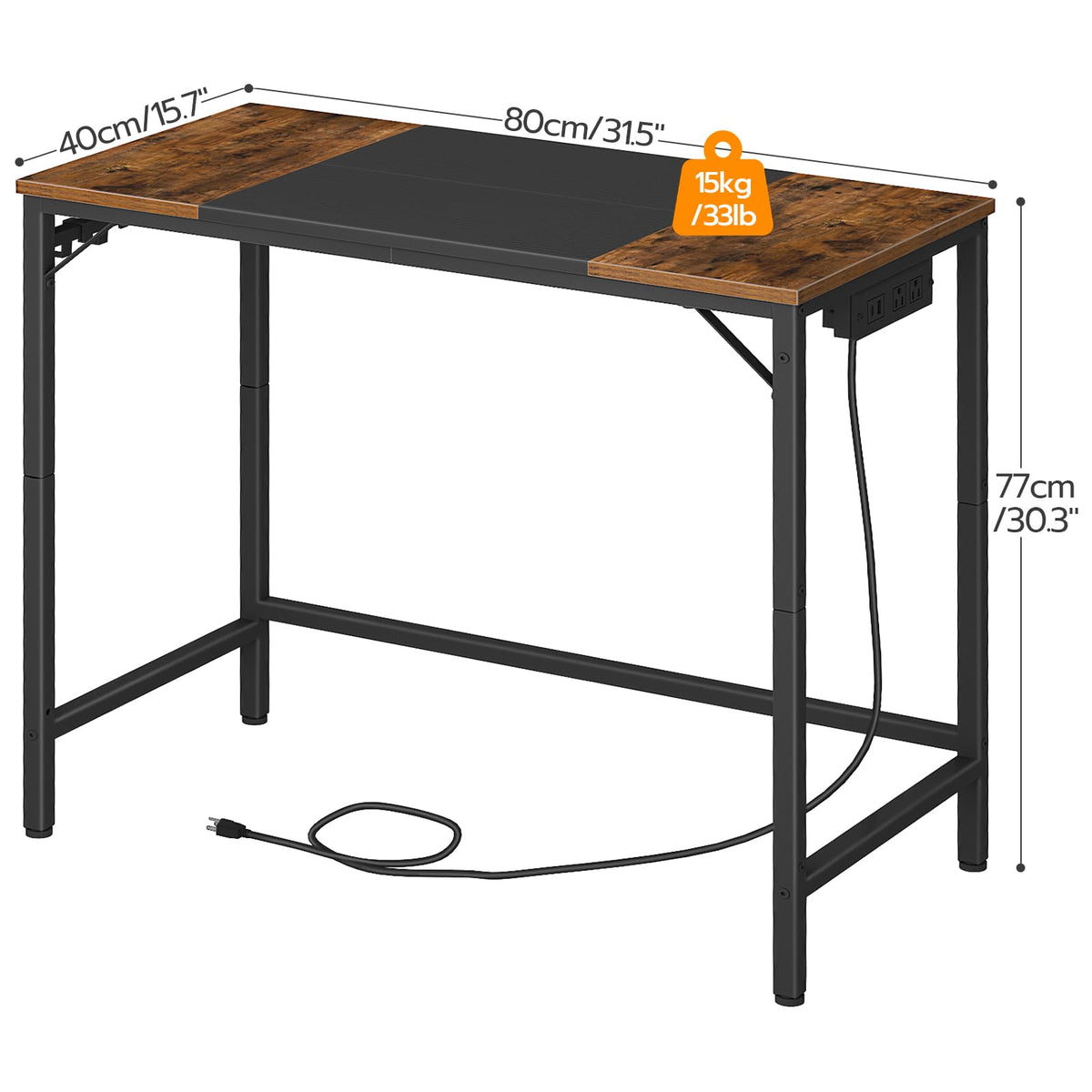 HOOBRO BF40UDN01 desk with hooks keeps keys and headphones within reach