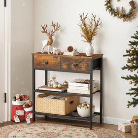 HOOBRO BF72XG01 3-tier storage shelves close-up, great for books and decor.
