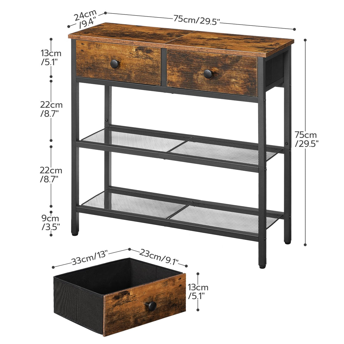 HOOBRO BF72XG01 metal frame and mesh shelves deliver sturdy support.