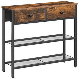 HOOBRO BF72XG01 narrow console table front view, ideal for compact entryways and organizing essentials.