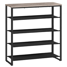 HOOBRO BG50XJ01 5-tier shoe rack front view keeps shoes organized