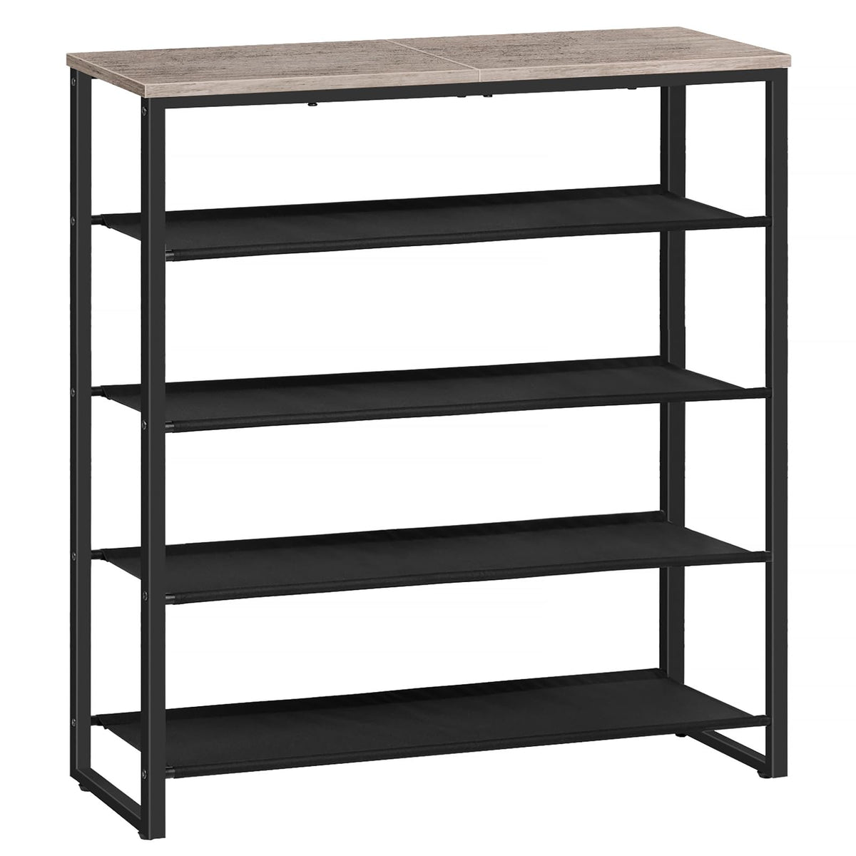 HOOBRO BG50XJ01 5-tier shoe rack front view keeps shoes organized