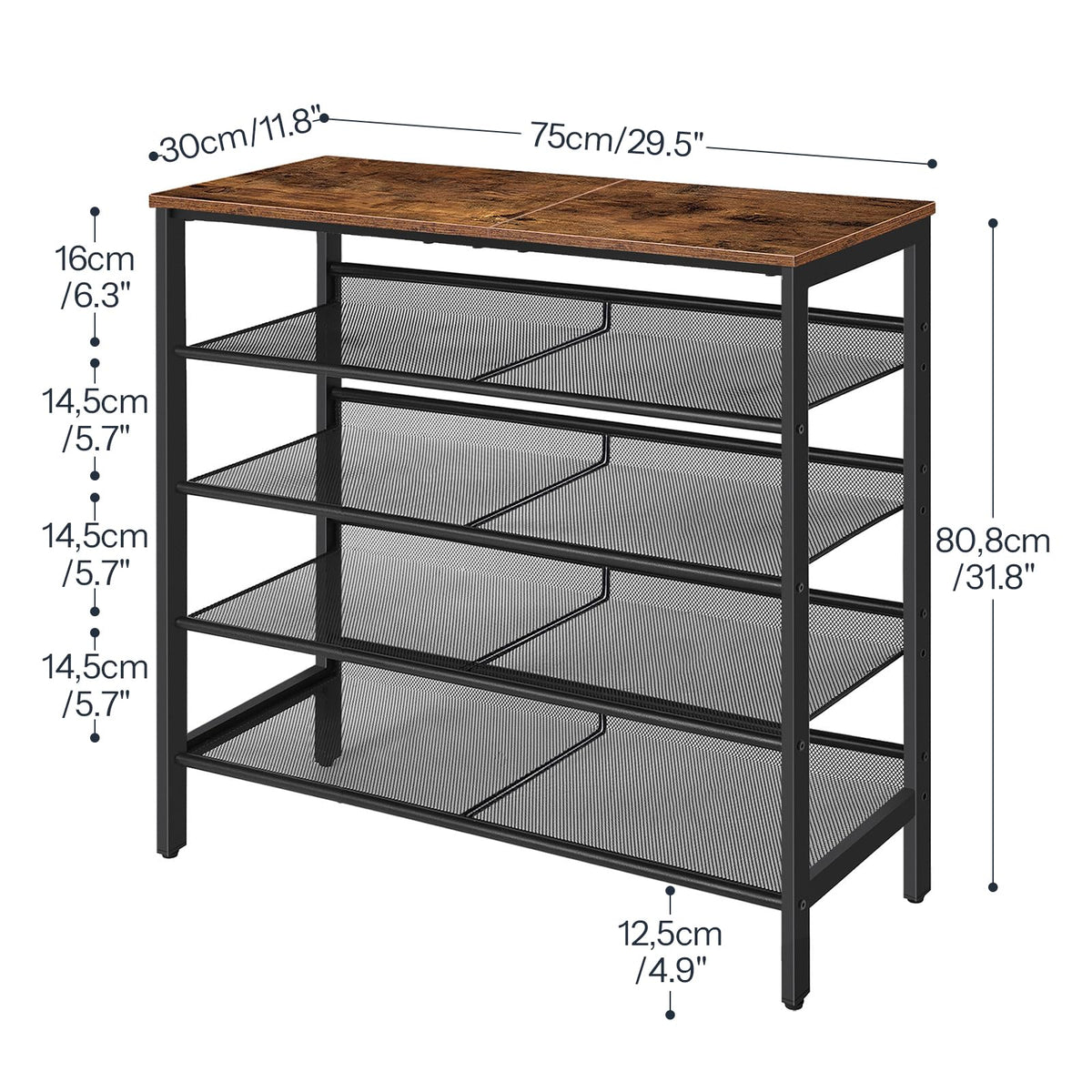 HOOBRO black metal frame with rustic brown finish enhances modern interiors