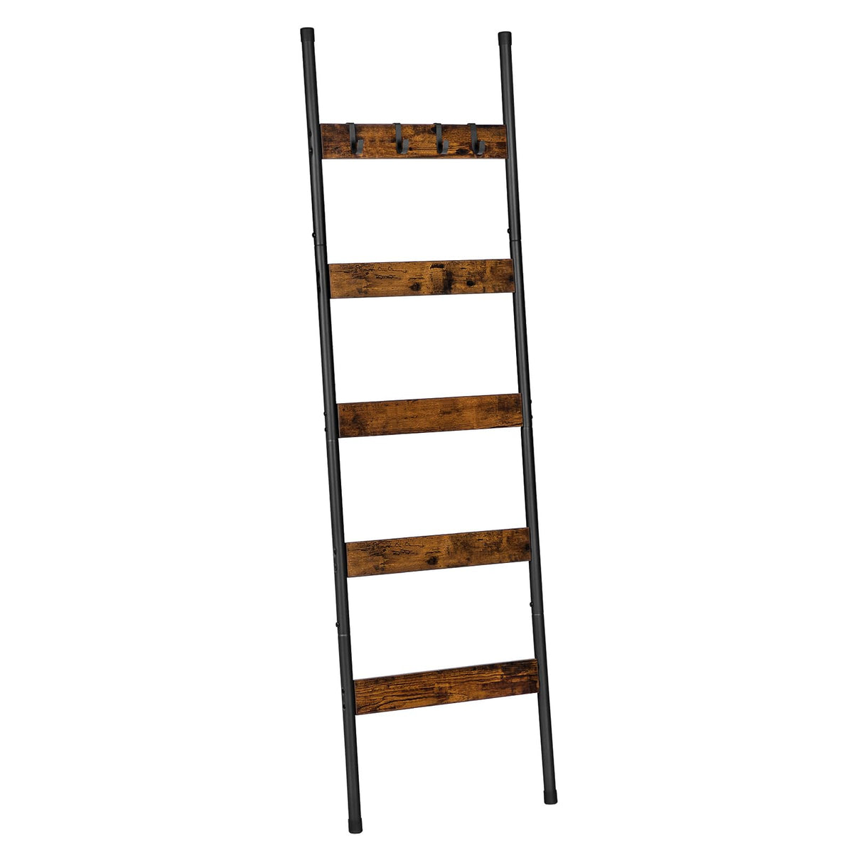 HOOBRO blanket ladder 5-tier towel rack ideal for living room or bathroom.