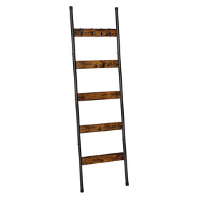 HOOBRO blanket ladder 5-tier towel rack ideal for living room or bathroom.