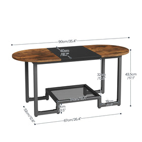 HOOBRO oval lower shelf keeps books organized and reachable