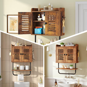 HOOBRO compact cabinet fits small baths, maximizing vertical storage.